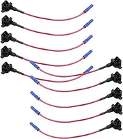 Spendeal FT3 12V Add-a-Circuit Fuse Tap, Piggy Back Blade Holder Plug Socket, Fuse Holder Adapter Mini Size ATM APM Blade Plug Socket Pure for Cars Trucks Boats Copper Wire (10 Pcs)