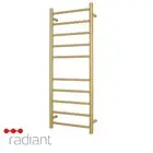 Radiant RTR430 Heated Towel Rail-430x1100mm-Brushed Gold-Bottom Right Wiring