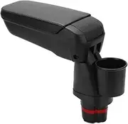 Car Arm Central Armrest Storage Box with Water Cup Holder Compatible for Mercedes Smart Fortwo Forfour 453 2015-2019