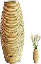 Rattan Vase Floor Vase Woven Wicker for Home Decor Artistic Decorative Dried Pampas Flower Vases for Bookshlef Living Room Table Centerpiece