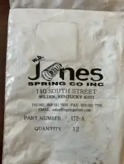 (12-Pk) W.B. Jones Spring Co. Springs 172-A