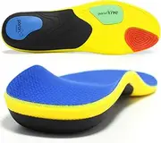 H HOME-MART Plantar Fasciitis Insoles Men Women- 220+ Lbs Orthotic Insoles High Arch Support Insoles with Comfort Cushion Orthotic Pain Relief Insoles for Flat Feet Shoe Insole, Absorb Shock with Ever