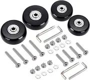 RunFar Shop 4pcs (50 x 18 mm) Replacement Wheels for Suitcase, Rubber Wheels, Samsonite Hard Case Wheels with Ball Bearing
