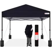Best Choice Products Pop Up Canopy Tent 10' Black w/ 1-Button Push + Carry Case