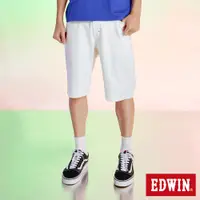 在飛比找蝦皮商城優惠-EDWIN EDGE JERSEYS 迦績合身牛仔短褲(白色