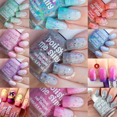 Polish Me Silly - Thermal Nail Polish - Temperature Changing With Glitter Pink