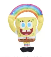 New Bark Box & SpongeBob SquarePants " Imaginaaation SpongeBob " Dog Toy Rainbow
