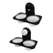 Dual Reptile Food and Water Bowl with Suction Cup Detachable Feeder for Lizards