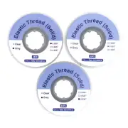 3 Rolls x7m Dental Orthodontics Powerful Solid Elastic Thread Grey 020/025/030