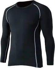 Otafukutebukuro body toughness warm compression power stretch long sleeve crew neck shirt JW-174 black M 5-sheet set