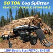 Log Splitter 50 Ton Hydraulic Lifting Table E/Start - Genuine Millers Falls