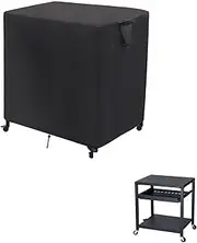 Jungda Outdoor Prep Cart Cover for Nuuk Pizza Oven Table,Patio Grill Table Covers for Movable Dining Cart Tables,Waterproof Outdoor Cart Cover - 32 X 26 X 33 Inch