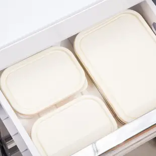 Glasslock 冰箱收納強化玻璃微波保鮮盒-低扁款(1050ml)