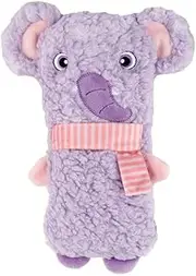 DAFORERAL Cat Crinkle Toy Pillow, Long Plush Chew Kicker for Indoor Cats, Relieves Boredom and Anxiety, Improves Dental Health, Soft Textured Fabric for Snuggling (elephant)