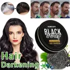 Men's Grey Hair Coverage Black Soap Cover Reverse Bar Shampoo Hair Darkening