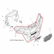 NEW OEM POLARIS RZR 1000 S4 FRONT FASCIA BUMPER BLACK