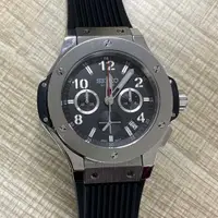 在飛比找蝦皮商城精選優惠-42.5 毫米全新手錶不銹鋼錶殼橡膠錶帶礦物玻璃手錶適用於 