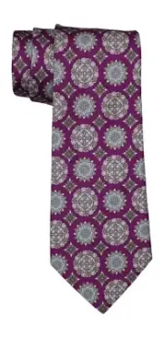 Emilio Pucci Purple Fancy Medallion Printed Tie