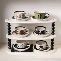 在飛比找蝦皮購物優惠-Suxi | 復古芬蘭手繪陶瓷咖啡杯碟套裝中古花卉杯子法式下