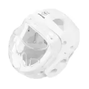 SMAI WKF Approved Karate Head Guard with Mask - XL - White