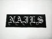 ##Nails Grindcore Power Hardcore## band embroidered patch.