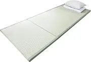 Dremdo Japanese Traditional Tatami Mat - 4 Folds Firm and Comfortable Futon Mattress, Folds Easily Great for Bed/Meditation Space/Yoga/Zen Room/Japanese Tearoom,Green,75 * 200cm