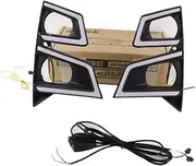 July King LED Daytime Running Light for ISUZU D-MAX 2020 2021, 6000K Front Bumper DRL + Streamer Yellow Turn Signals