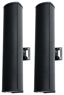 (2) Rockville WET ARRAY 4 Black Line Array Speakers For church/School/Auditorium