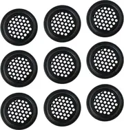 10 PCS Stainless Steel Air Vent, Circular Mesh, Black Circular Ventilation Grille, Grating Cover, Air Vent Grille Cover Ventilation of Cabinet, Wardro