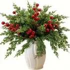 DIY Wreath Artificial Norfolk Pine Branches Xmas Home Decor