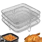 Stainless Steel 3 Tier Air Fryer Rack Oven Grill Tray for Baking Household