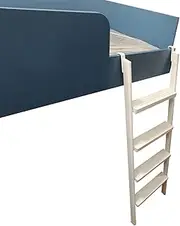 Rv Bunk Ladder 60 Inch 65 69 71" Tall, School Dorm Room Campervan Motorhome Trailer Bed Ladder/Step/Climbing Ladder with 3 Inch Wood Pedal, Floorstanding,White-1.7m/67 inch/5.5ft