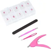 Mikinona Manicure Tools Fake Nails Set 500pcs Nail Scissors Metal Plastic Home Manicure Kits Easy Application