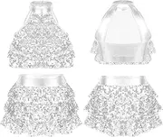[iEFiEL] Big Girls Ballet Dance Clothes Set Sequins Dance Costume Crop Top with Skirts Ballroom Modern Jazz Dance Set