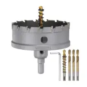 Carbide Hole Saw Set 89mm (3-1/2") Metal Cutter with 5pcs Center Drill Bits