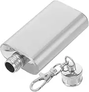 OKUMEYR 3pcs 2 2oz Leakproof Stainless Steel Hip Flask Keychain Whiskey Bottle Square Shape for Hiking Travel