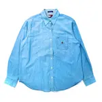 TOMMY JEANS SHIRT 14 BLUE LOGO EMBROIDERY