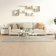 Coffee Tables 2 pcs High Gloss White 50x50x40 cm Modern Furniture Living Room