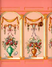 Dollhouse Wallpaper / 3 Sheets Natasha Peach/Blush 193D23