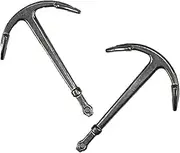 GAWEGM Model Ship Kits Accessory - 2pcs Alloy Anchor Boat Decorations