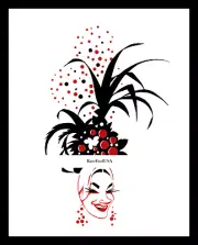 1943rpt CARMEN MIRANDA The Gang's All Here FRUIT HAT Hollywood Caricature MATTED