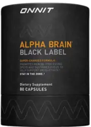Alpha Brain Black Label – Promotes Attention, Focus, and Alertness (80 Capsules)