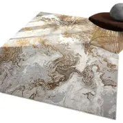 Catzon Modern Rug Fluffy Geometric Washable Non-slip Carpet for Living Room-I