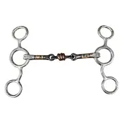 JK BAR H EQUINE Horse Gag Bit Mouthpiece is 5 Inch with Solid Stainless Metal