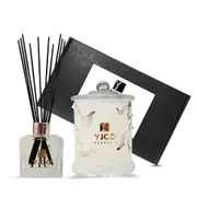 Yjco Fragrance Luxe Gift Box Large Candle With Reeds Diffuser