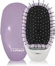 Todo Straightening Ionic Hair Brush Instant Smooth Silky Hair Stainless Steel Lavender