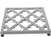Cast Iron Trivet, Square Metal Trivets for Kitchen Dining, Hot Pot Holder Hot Pa