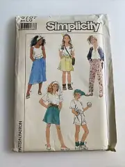 8707 Vintage Simplicity SEWING Pattern Junior Mini Dress Pants ab8