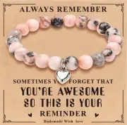 Natural Stone Bracelets Gifts For Women,Sometimes You Forget You're Awesome Uniq