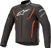 Alpinestars T-Jaws V3, textile jacket waterproof , color: Black/Neon-Red , size: M